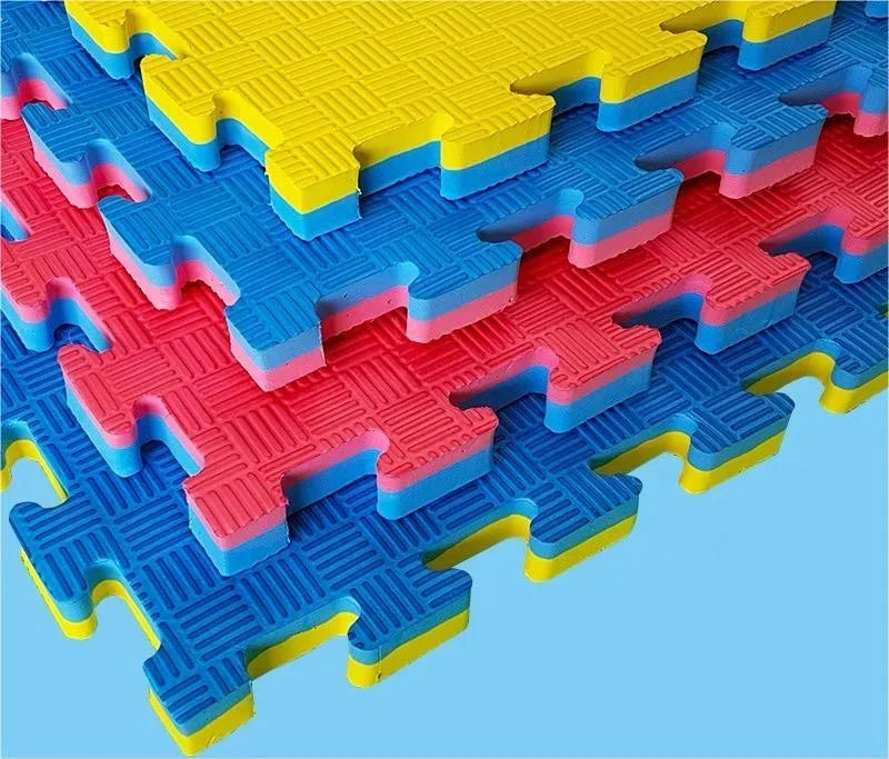 Dovetail Pattern EVA Foam Interlocking Tiles Protective Flooring Mat Puzzle Exercise Mat for Gym Tatami Foam Mat 1Mx1M 5cm